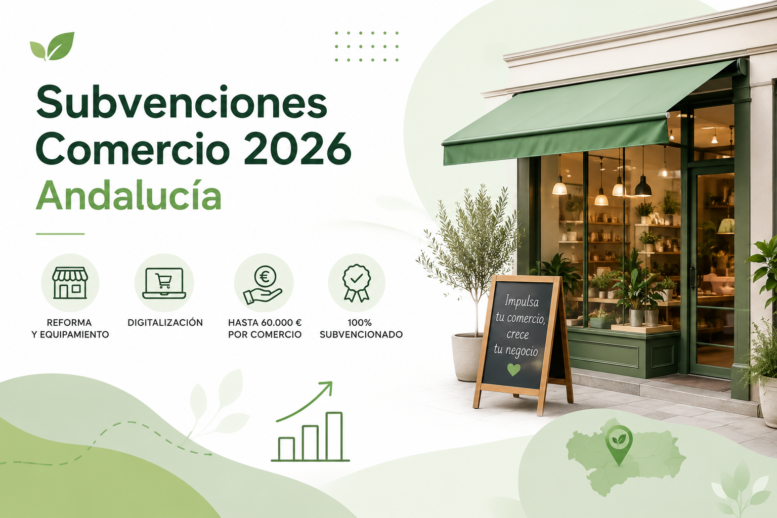 Subvenciones comercio 2026 Andalucia reformas y digitalización
