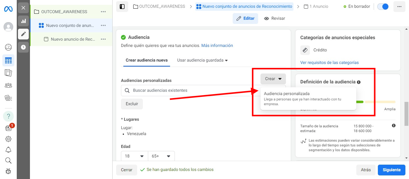 meta audiencia