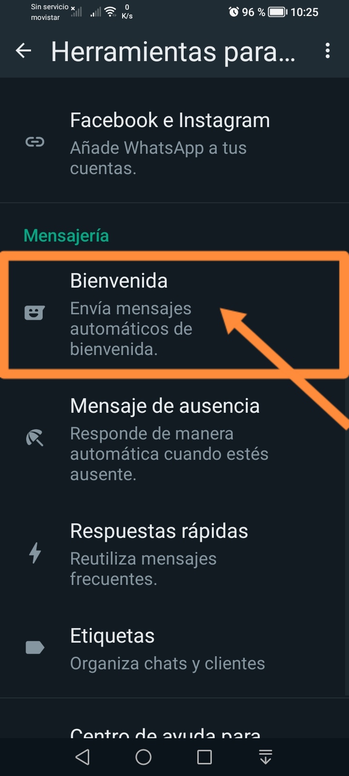 whatsapp bienvenida