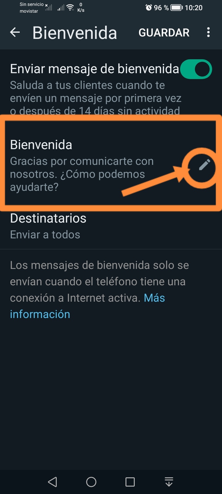whatsapp editar