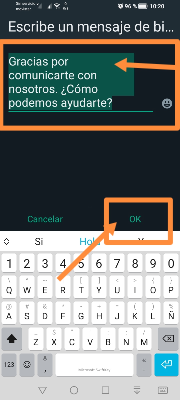 whatsapp escribir